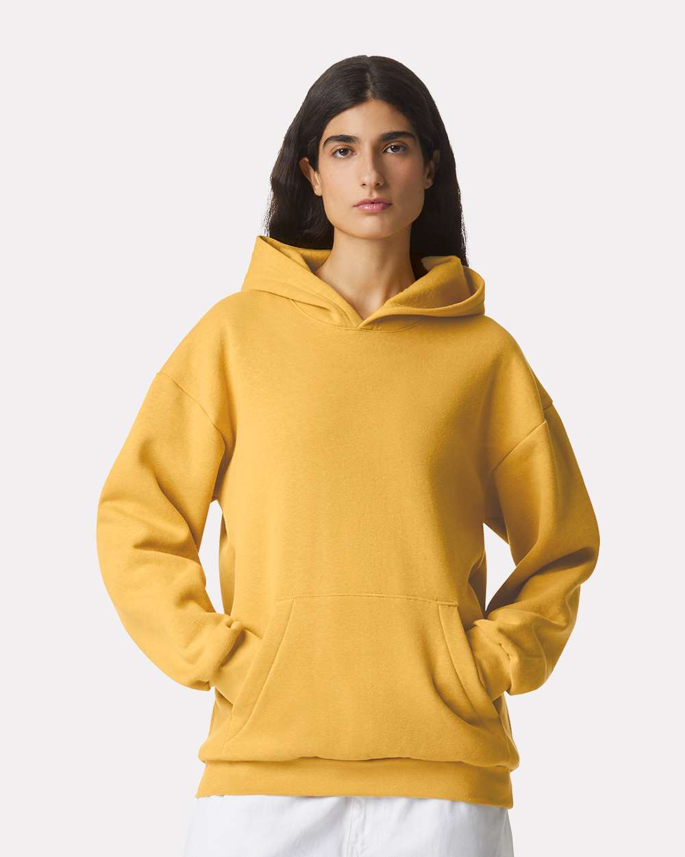 American Apparel 02527 - American Apparel RF498 Unisex ReFlex Fleece Hoodie Sweatshirt - Mustard