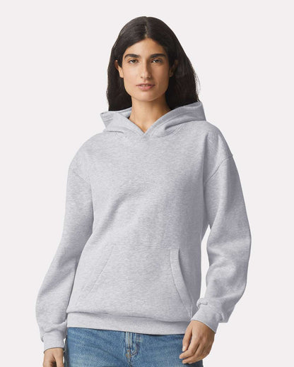 American Apparel 02527 - American Apparel RF498 Unisex ReFlex Fleece Hoodie Sweatshirt - Heather Grey