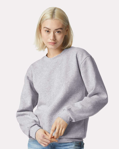 American Apparel 02627 - American Apparel RF496 Unisex ReFlex Fleece Crewneck Sweatshirt - Heather Grey