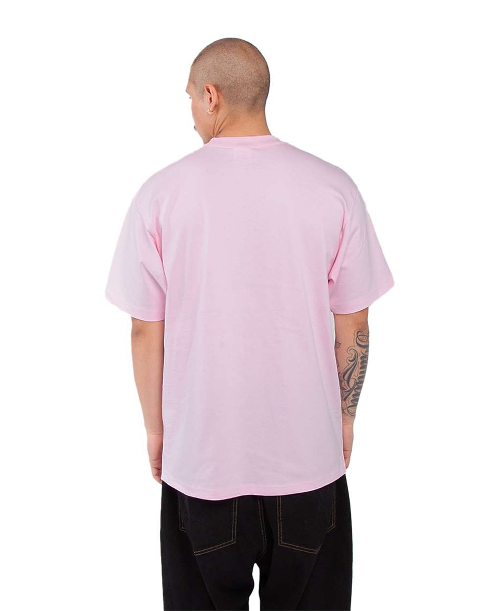 Shaka Wear SHMHSS - Unisex Max Heavyweight T-Shirt - Powder Pink Back